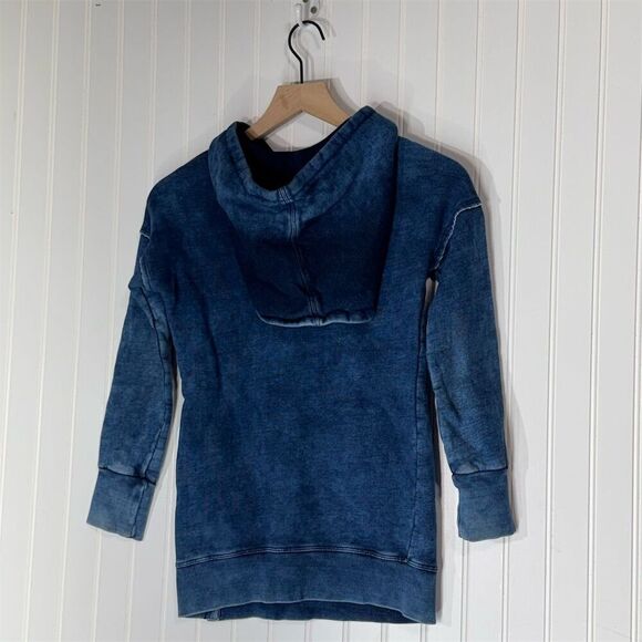 Diesel Kids Hoodie Tunic Distressed Denim Blue Sweatshirt Small Urban Streetwear - Picture 3 of 8